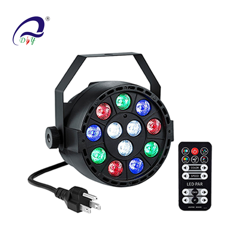 PL99A 12pcs RGB 3IN1 LED Par Light with Plastic Casestu Part